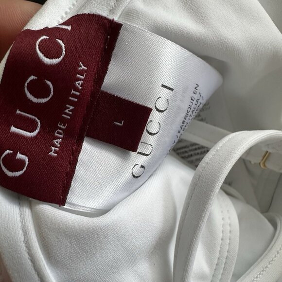 NWT GUCCI Sparkling Swimwear Swimsuit Jersey Bikini Set SZ L 100% Authentic - Picture 10 of 11